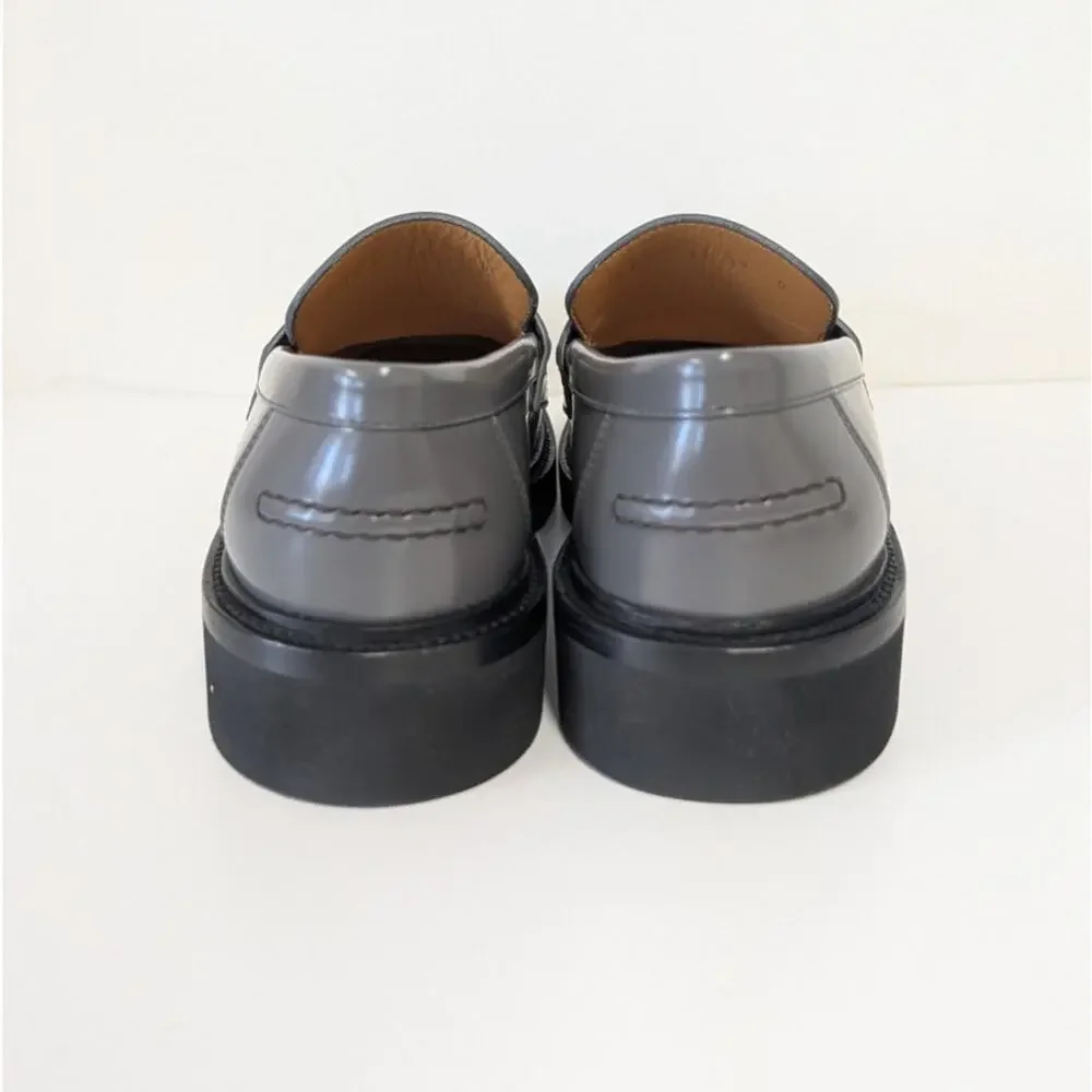Christian Dior Boy Loafers Womens Eu 39/US 9 Gray Classic Authentic Luxury